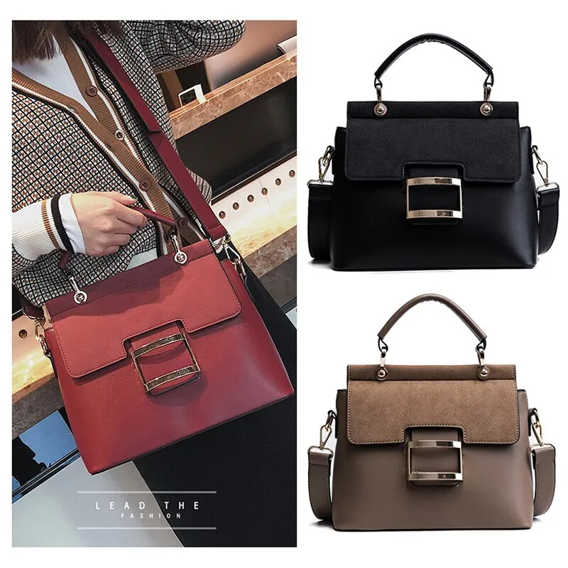 (03S) Woman's Vintage PU Leather Shoulder Bags