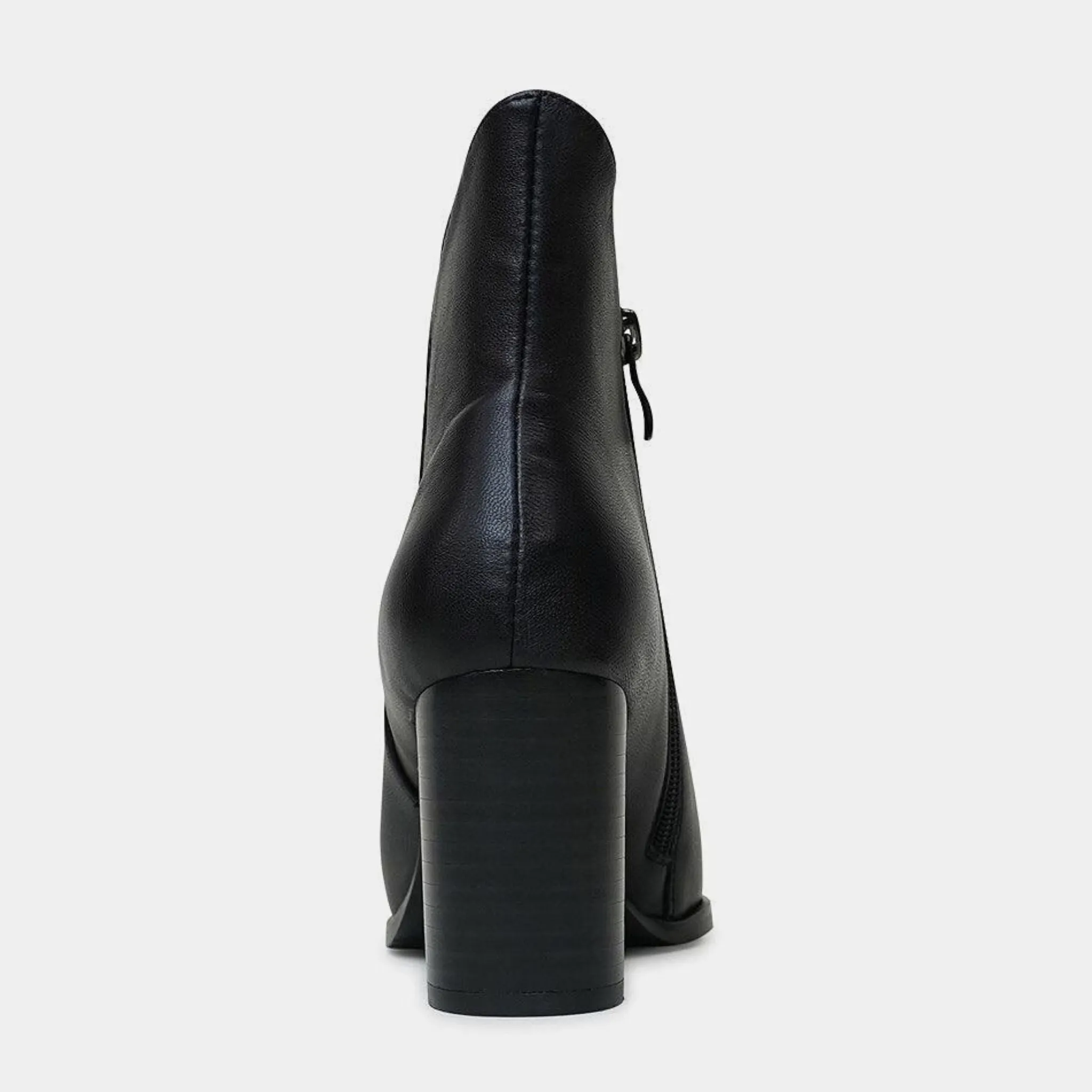 Astronomy Black Leather Ankle Boots