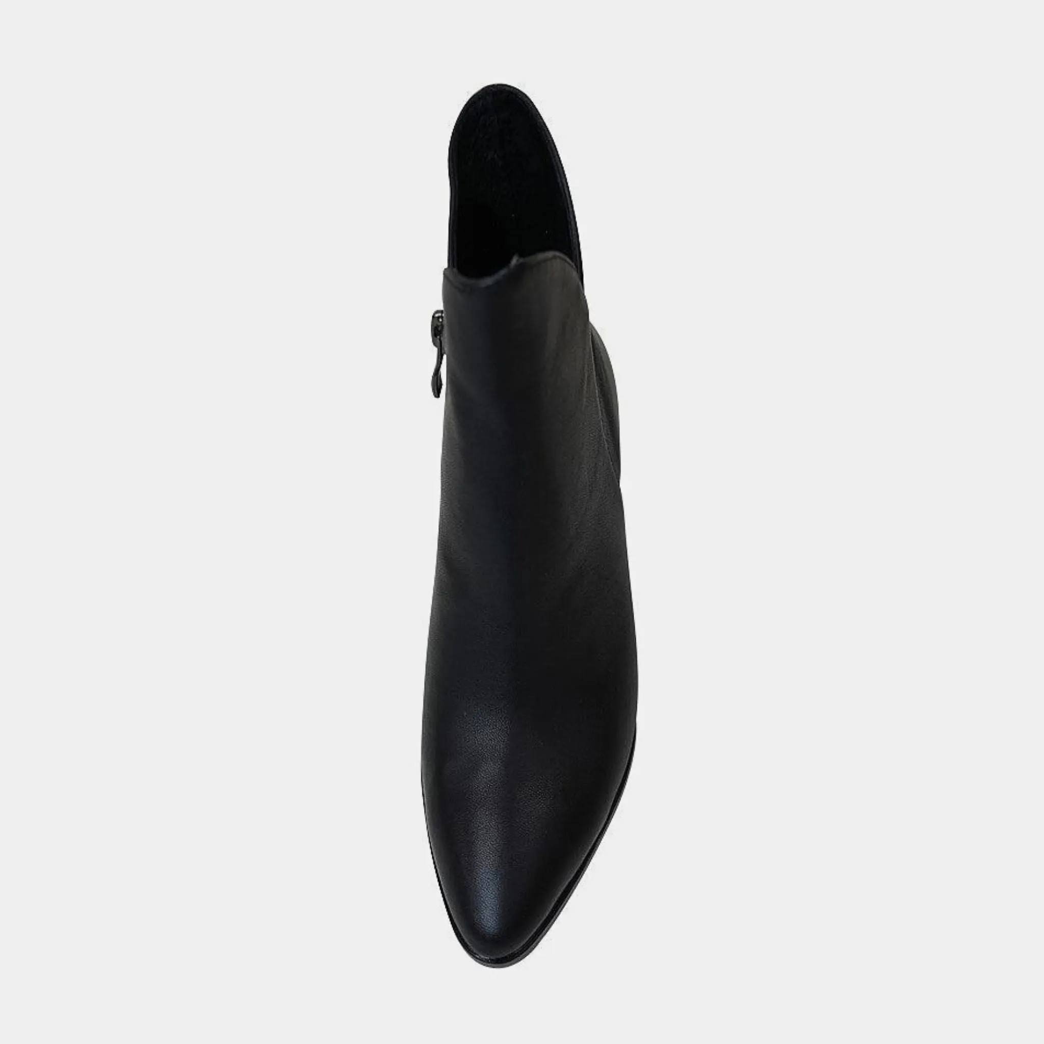 Astronomy Black Leather Ankle Boots