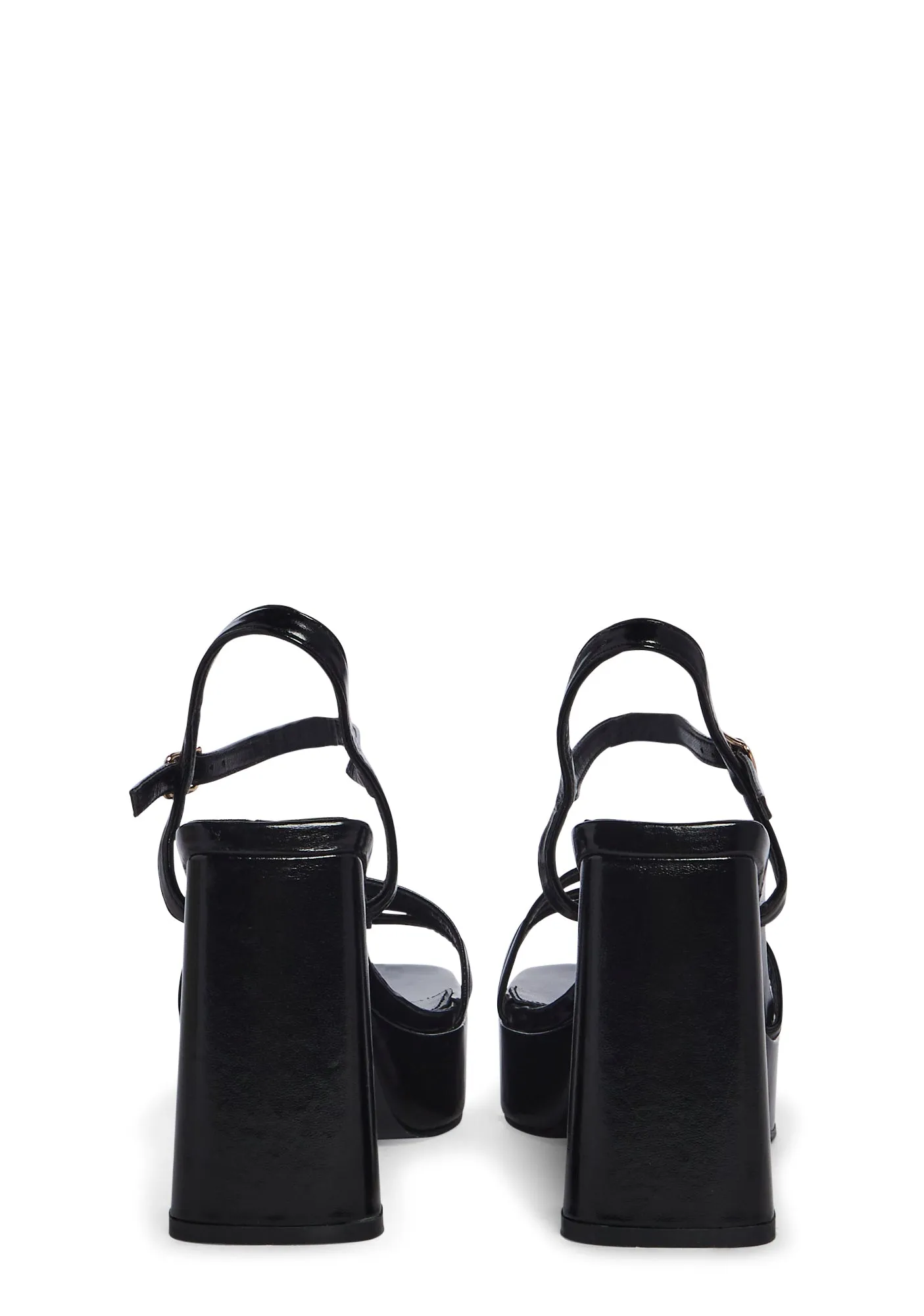 Baby It's You Platform Sandals- Black