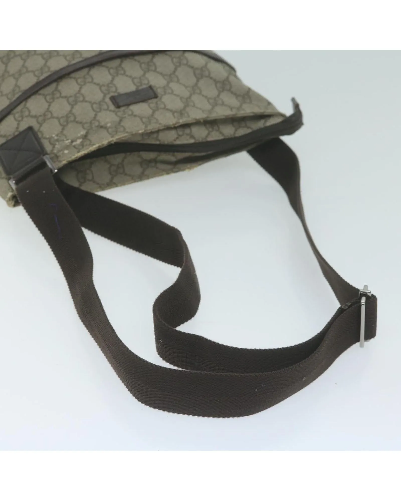 Beige GG Supreme Shoulder Bag with Adjustable Strap - Italian Made