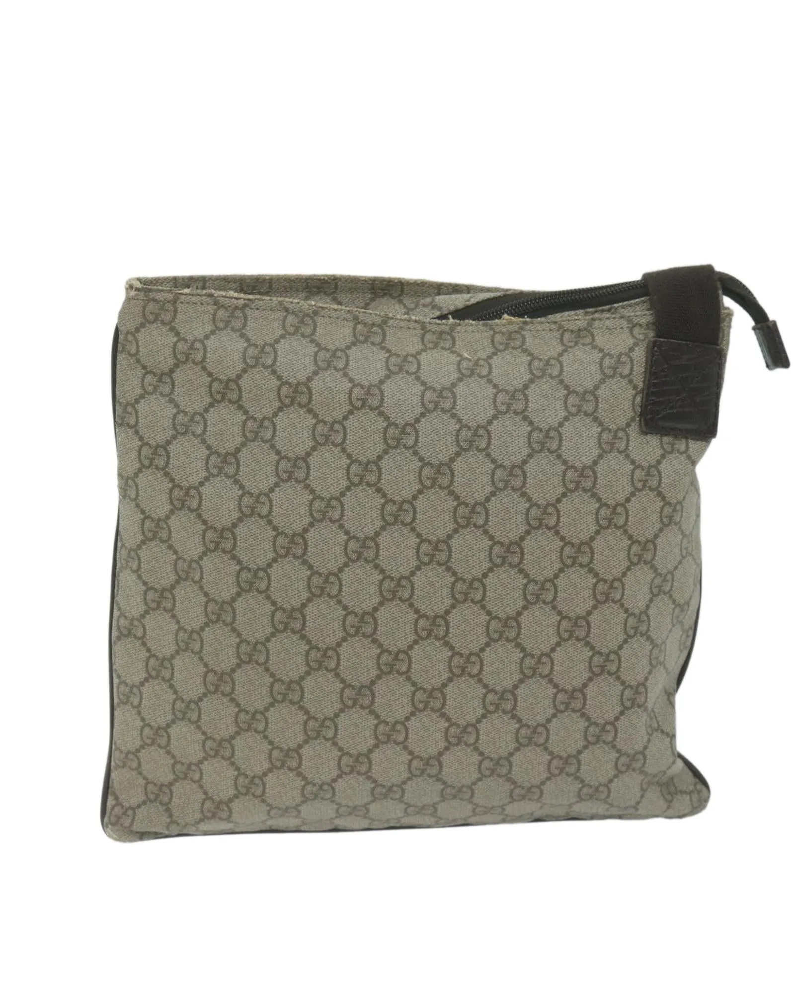 Beige GG Supreme Shoulder Bag with Adjustable Strap - Italian Made