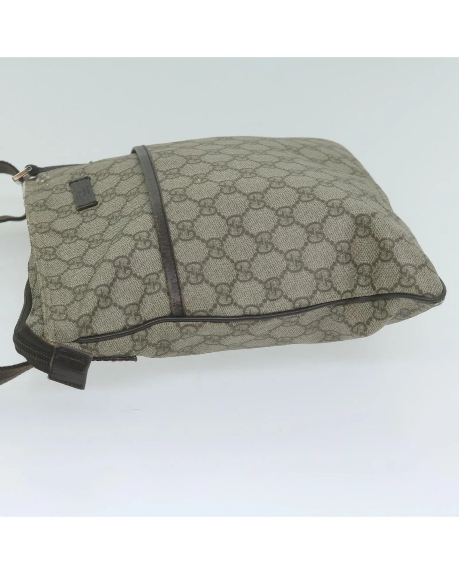 Beige GG Supreme Shoulder Bag with Adjustable Strap - Italian Made