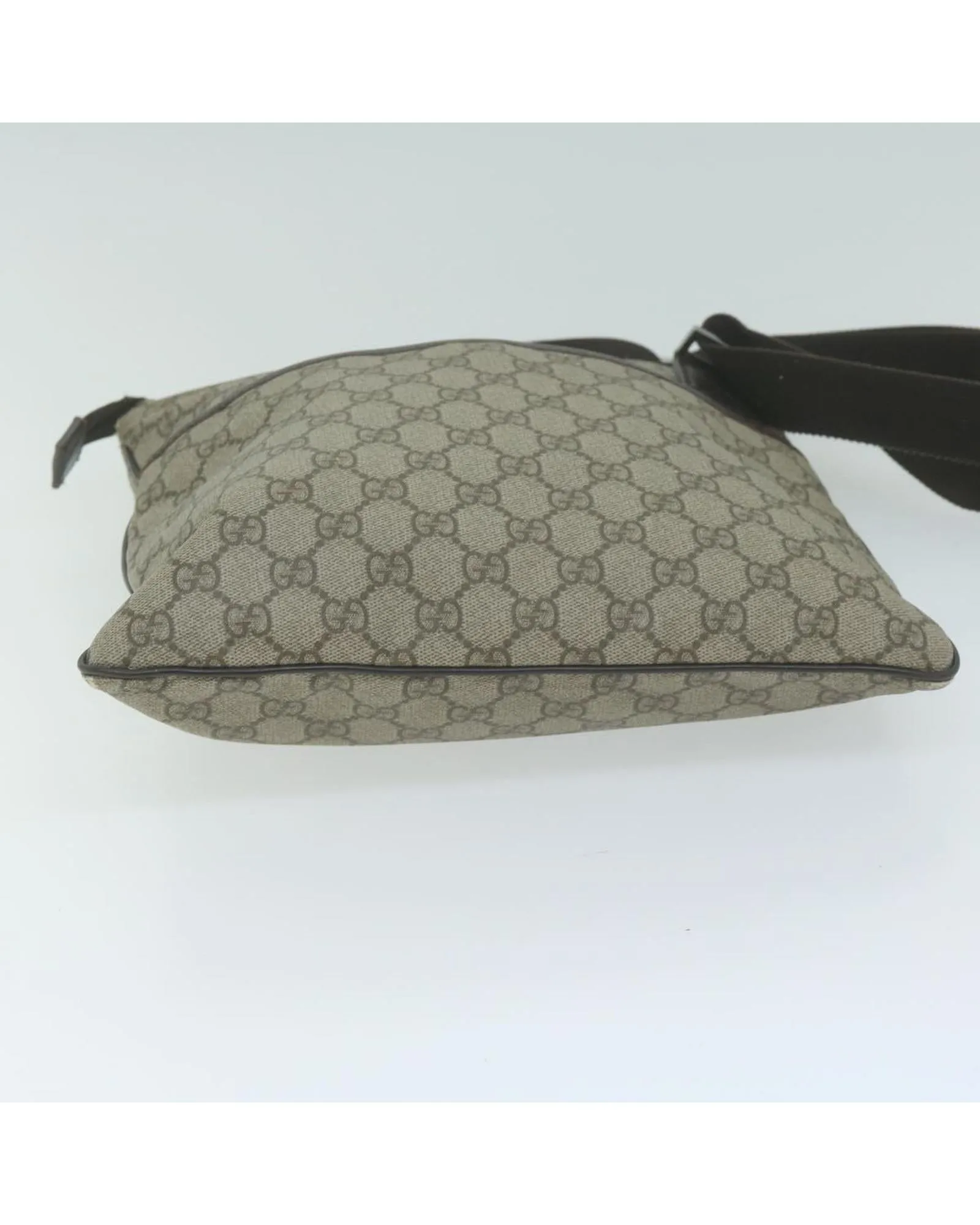 Beige GG Supreme Shoulder Bag with Adjustable Strap - Italian Made