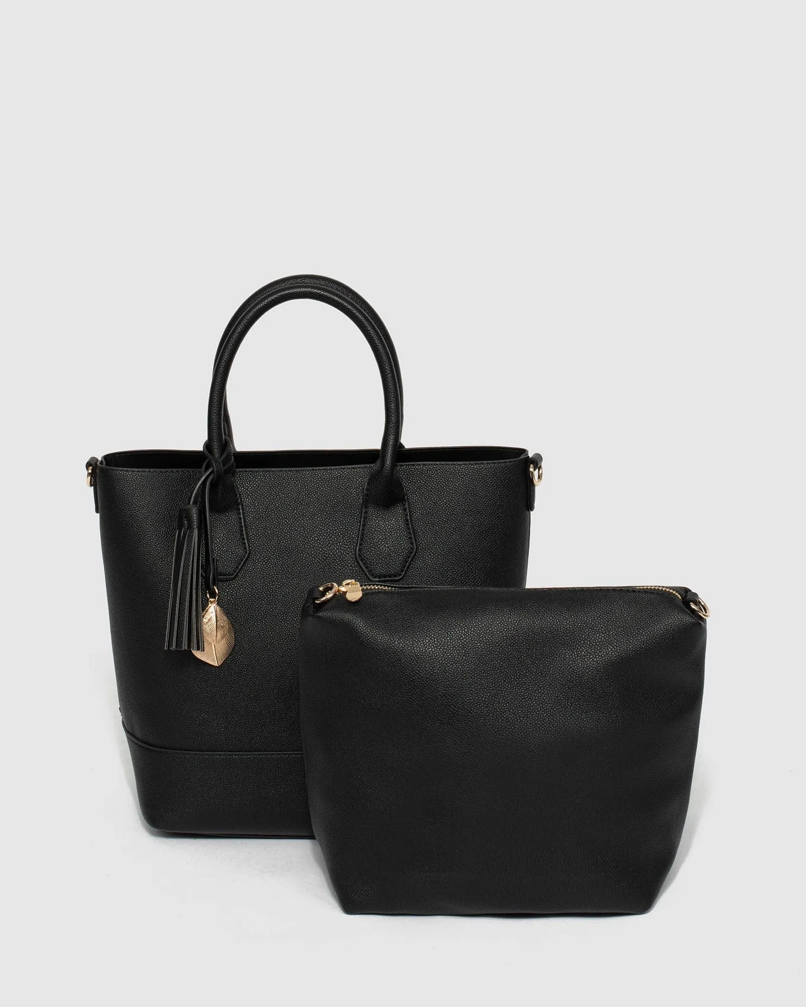 Black Achala Tassel Tote Bag