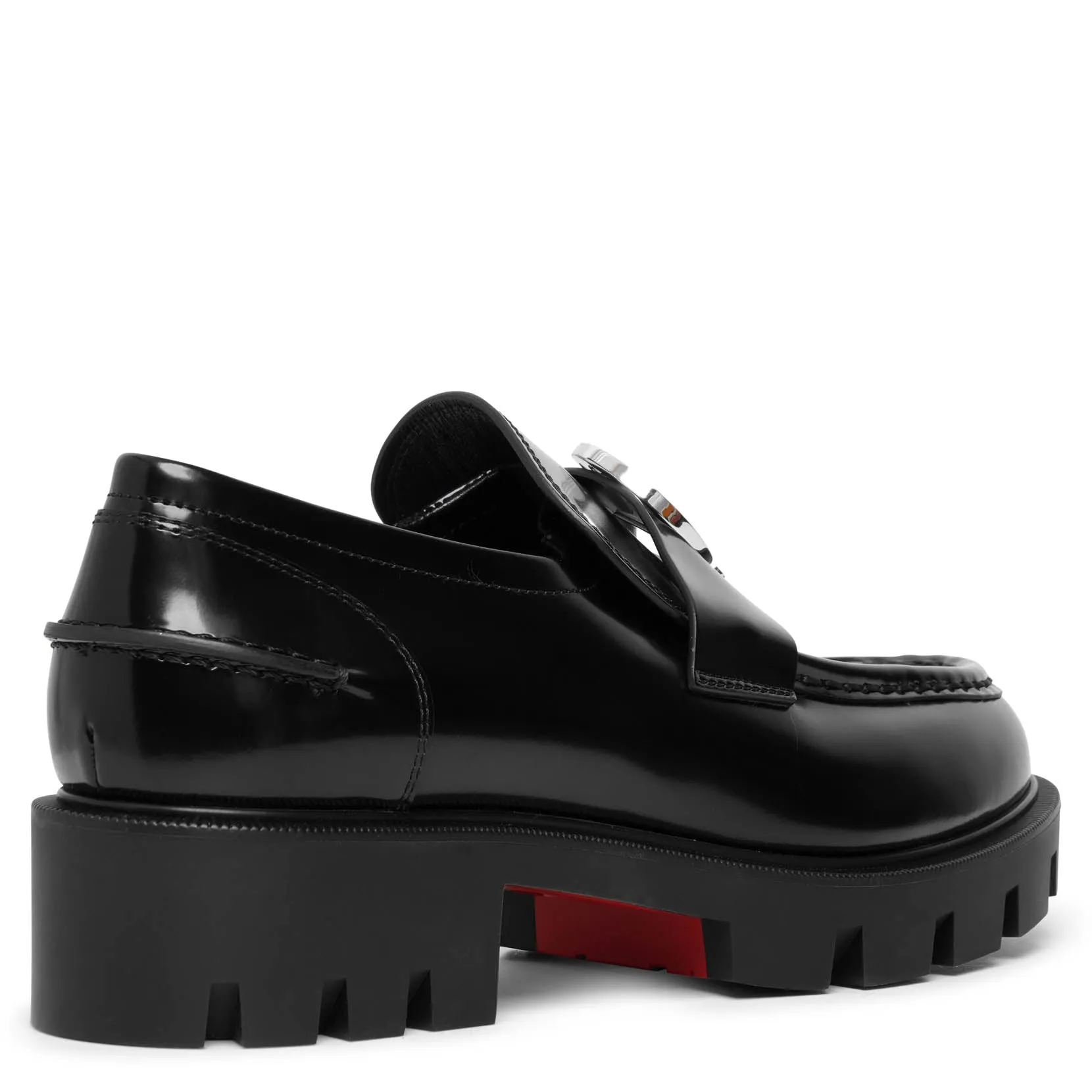 CL Moc black leather flats