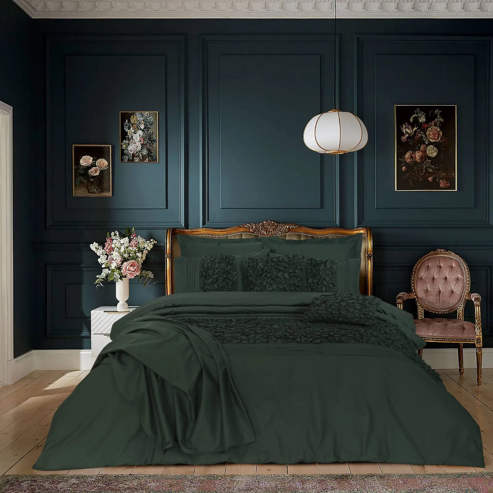 Cuddly Imperial Castleton Green-Bed Set 8 Pcs (Luxury)