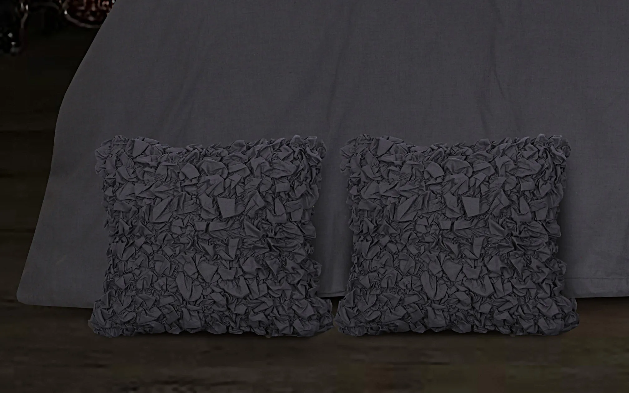 Cuddly Imperial Charcoal Grey-Bed Set 8 Pcs (Luxury)