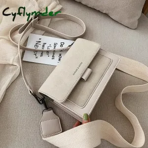Cyflymder Small bag women new Korean version of small square bag wide shoulder strap fashion Joker shoulder Messenger bag