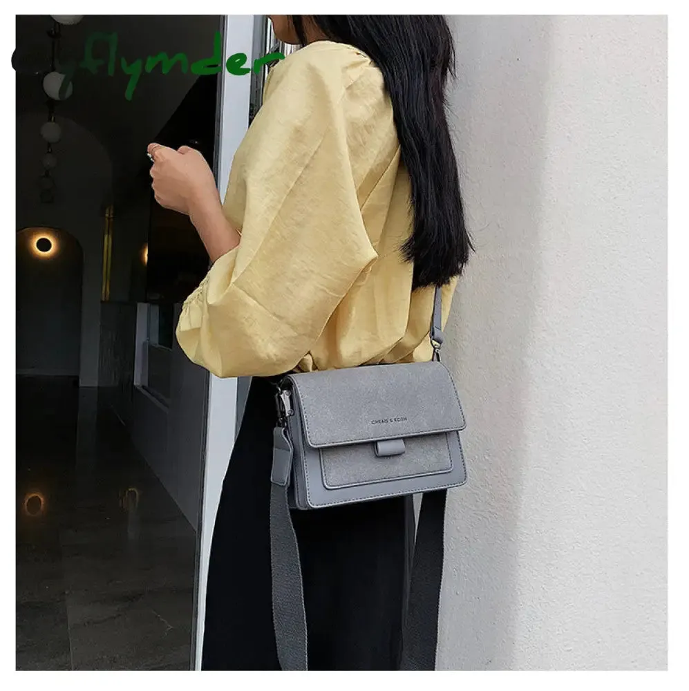 Cyflymder Small bag women new Korean version of small square bag wide shoulder strap fashion Joker shoulder Messenger bag