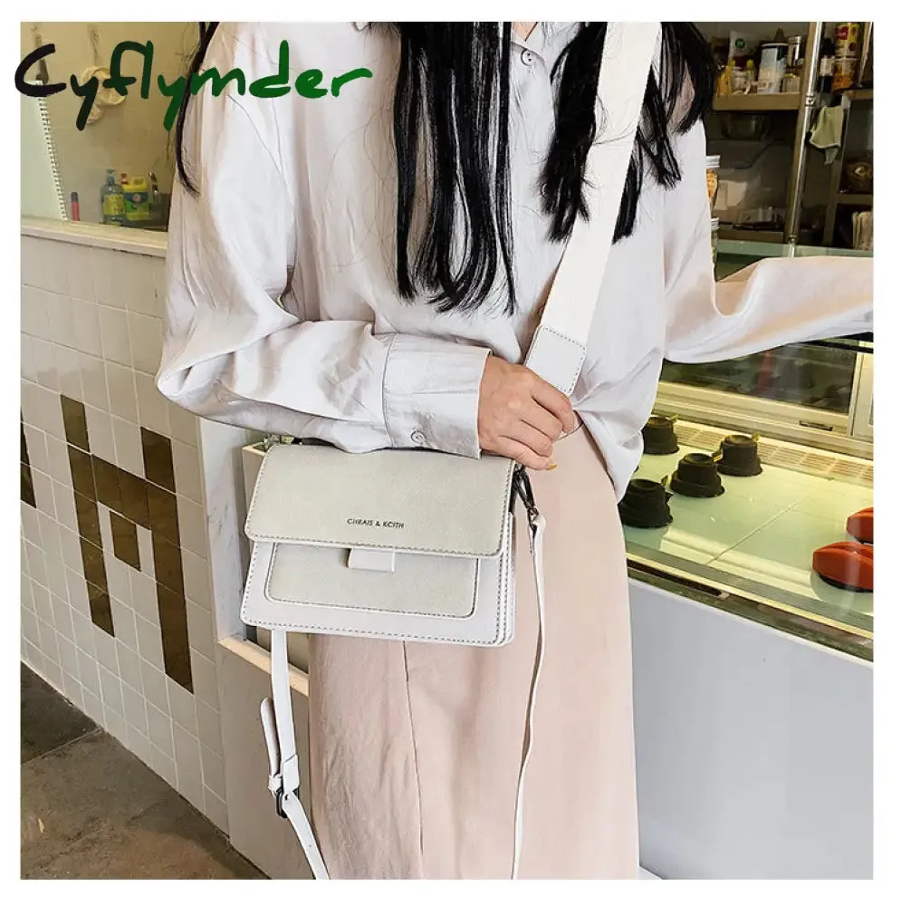 Cyflymder Small bag women new Korean version of small square bag wide shoulder strap fashion Joker shoulder Messenger bag