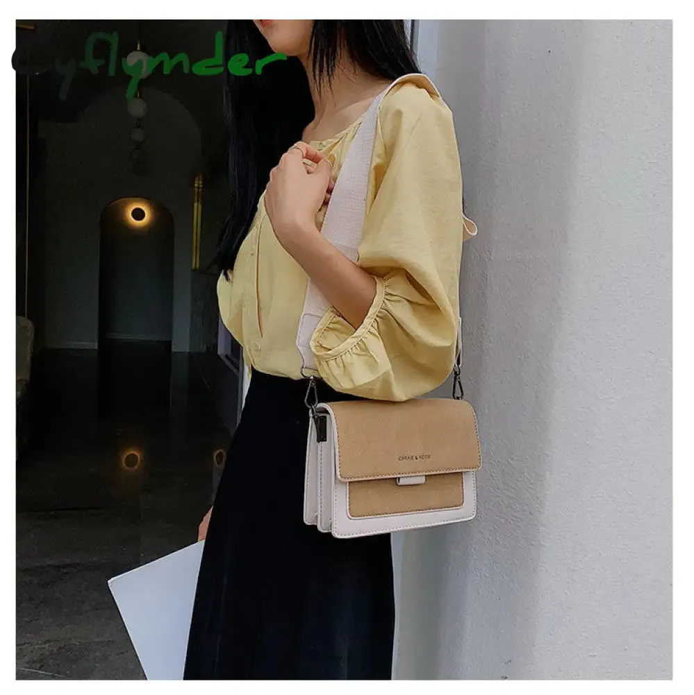 Cyflymder Small bag women new Korean version of small square bag wide shoulder strap fashion Joker shoulder Messenger bag