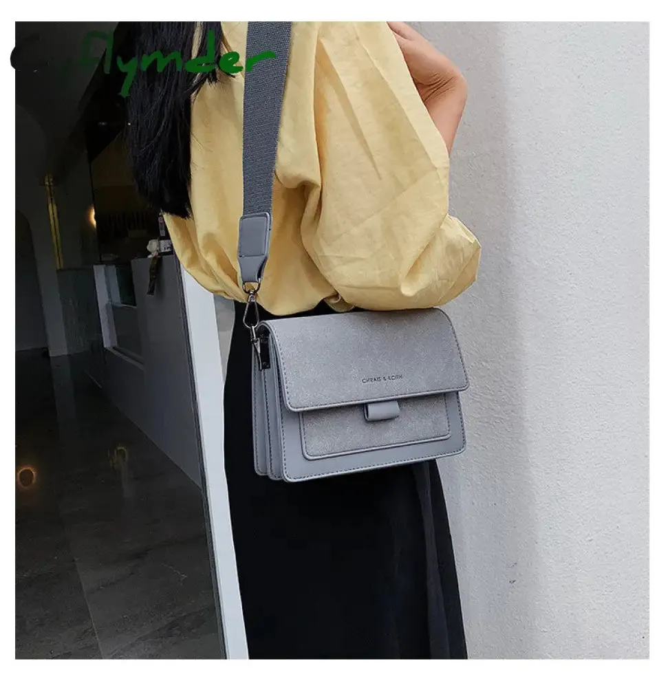 Cyflymder Small bag women new Korean version of small square bag wide shoulder strap fashion Joker shoulder Messenger bag