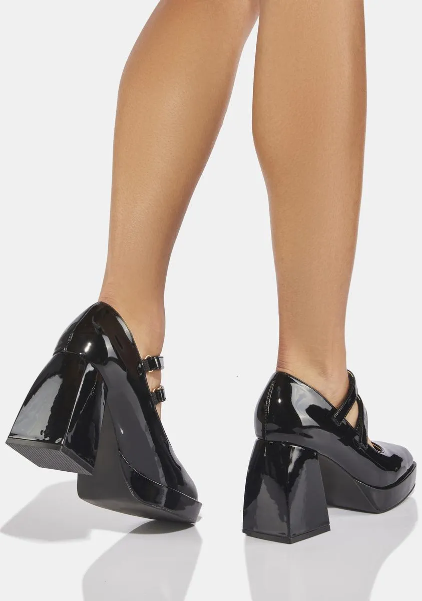 Dark You Show Off Block Heels