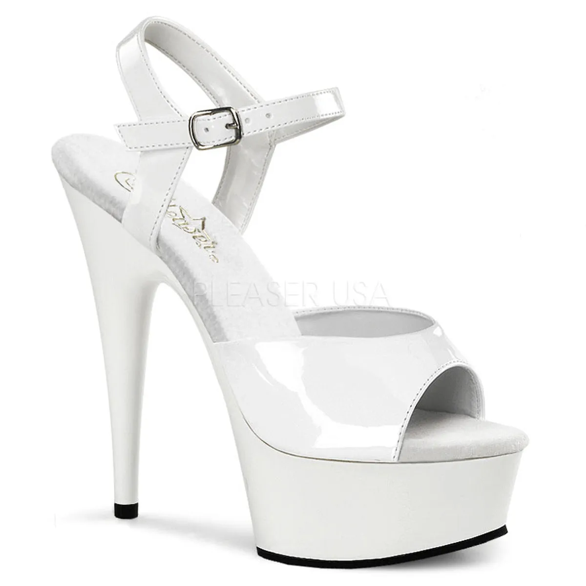 Delight-609 White Platform Sandals