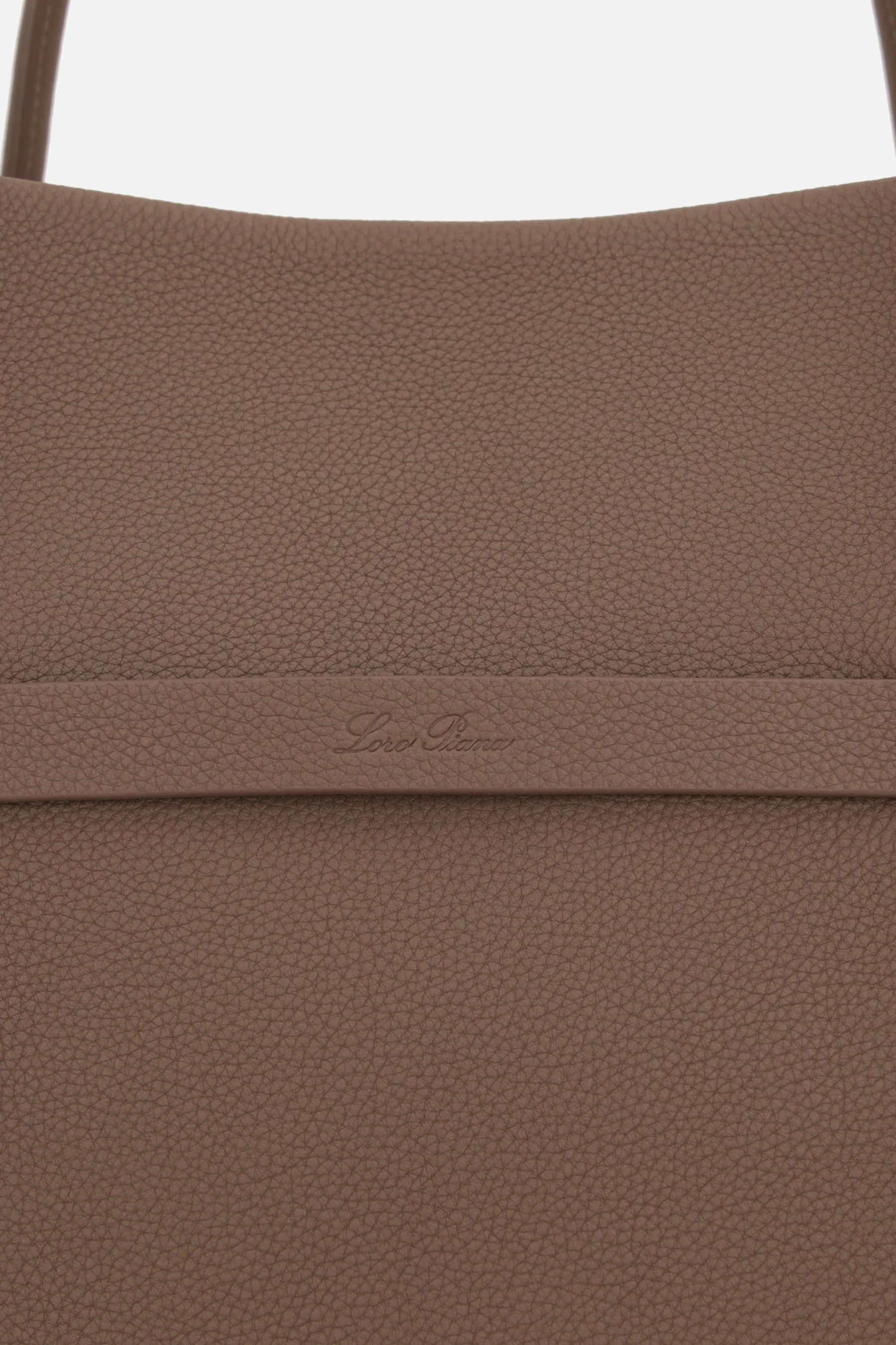 Double-Ring Pattern Calfskin Shopper Tote