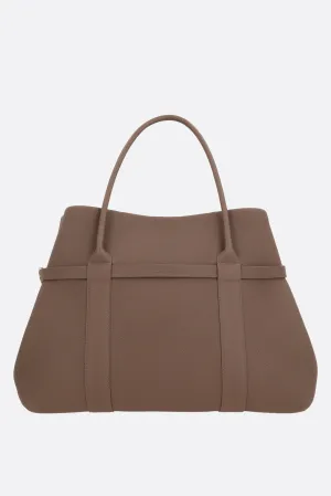 Double-Ring Pattern Calfskin Shopper Tote