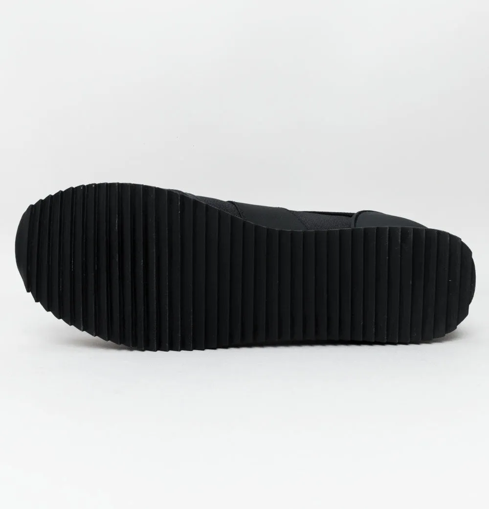 EA7 Emporio Armani Multi Logo Trainers Black/Iron Gate