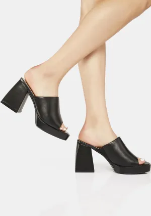 First Place Heeled Mules