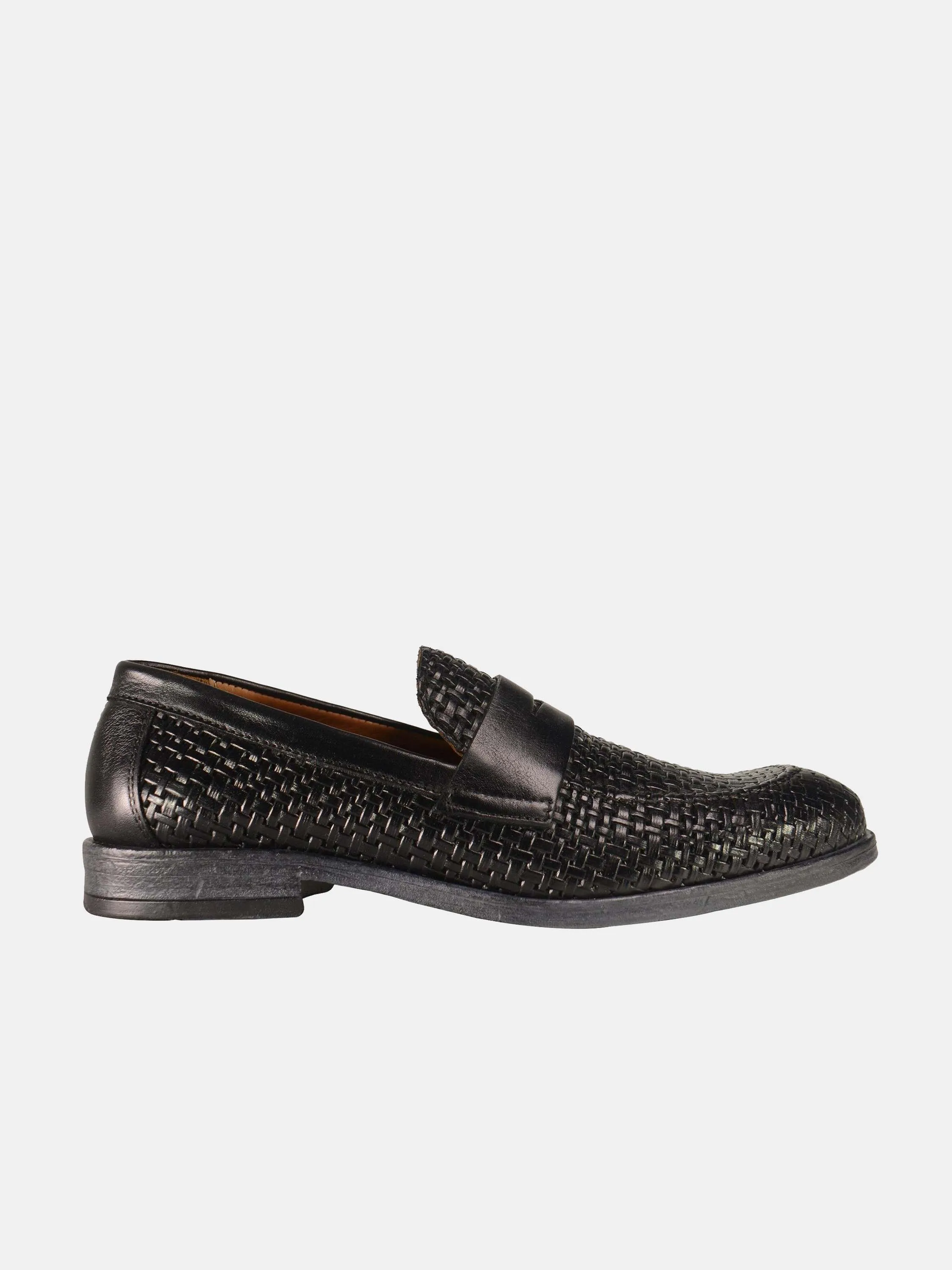 Franzini Men's Weave Detailed Formal Leather Shoes