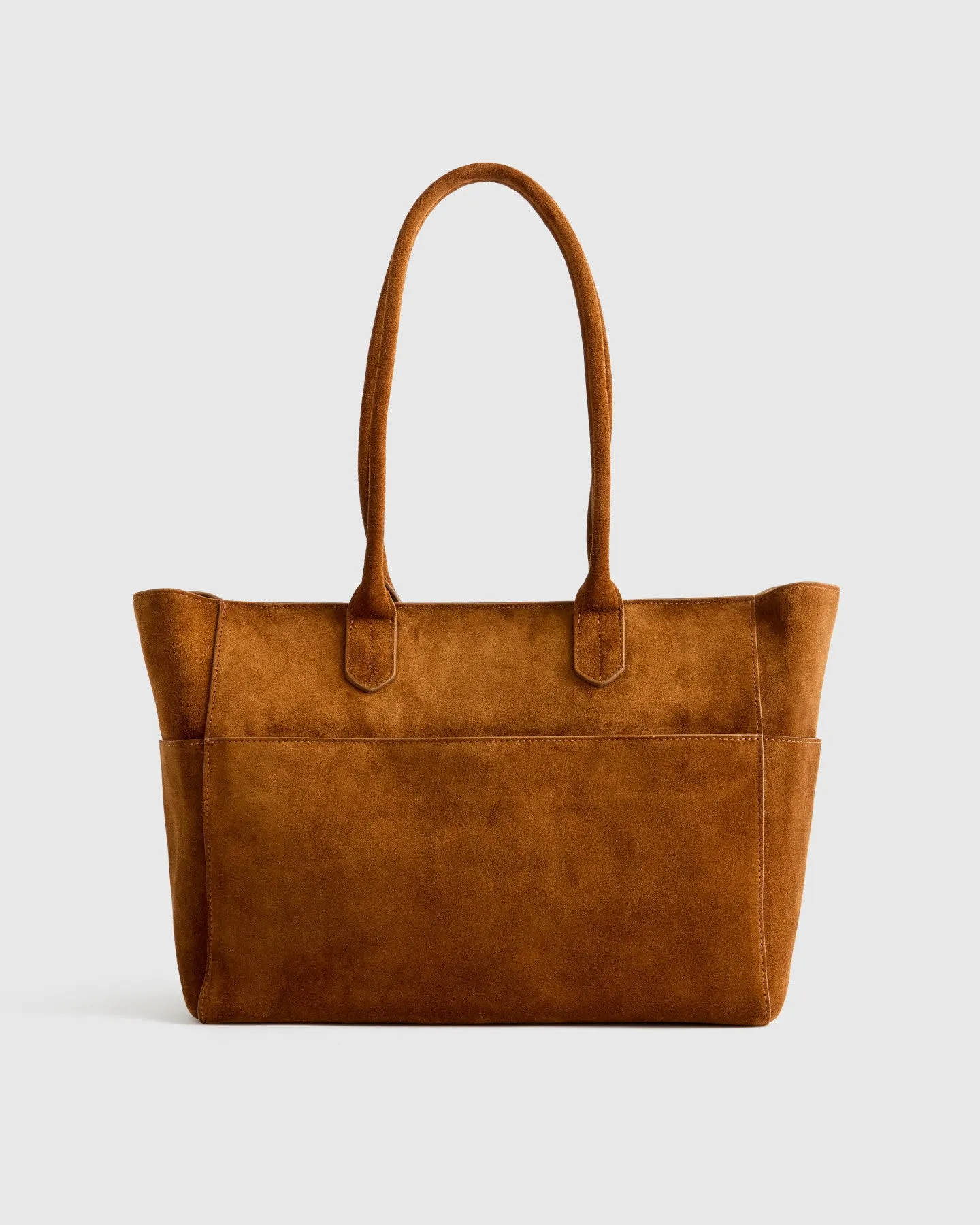 Italian Suede Shopper Tote
