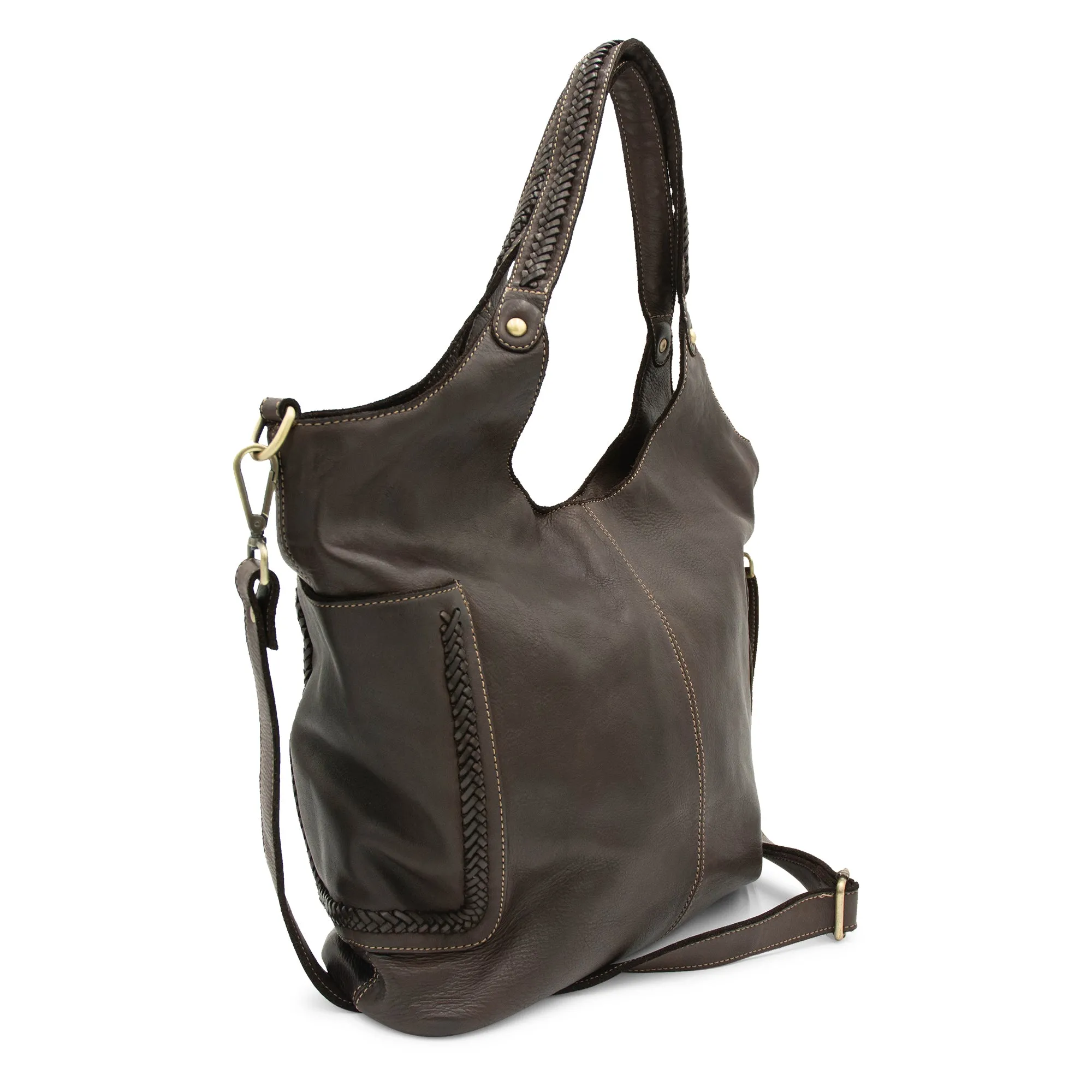 Julia Slouchy Tote in Chocolate