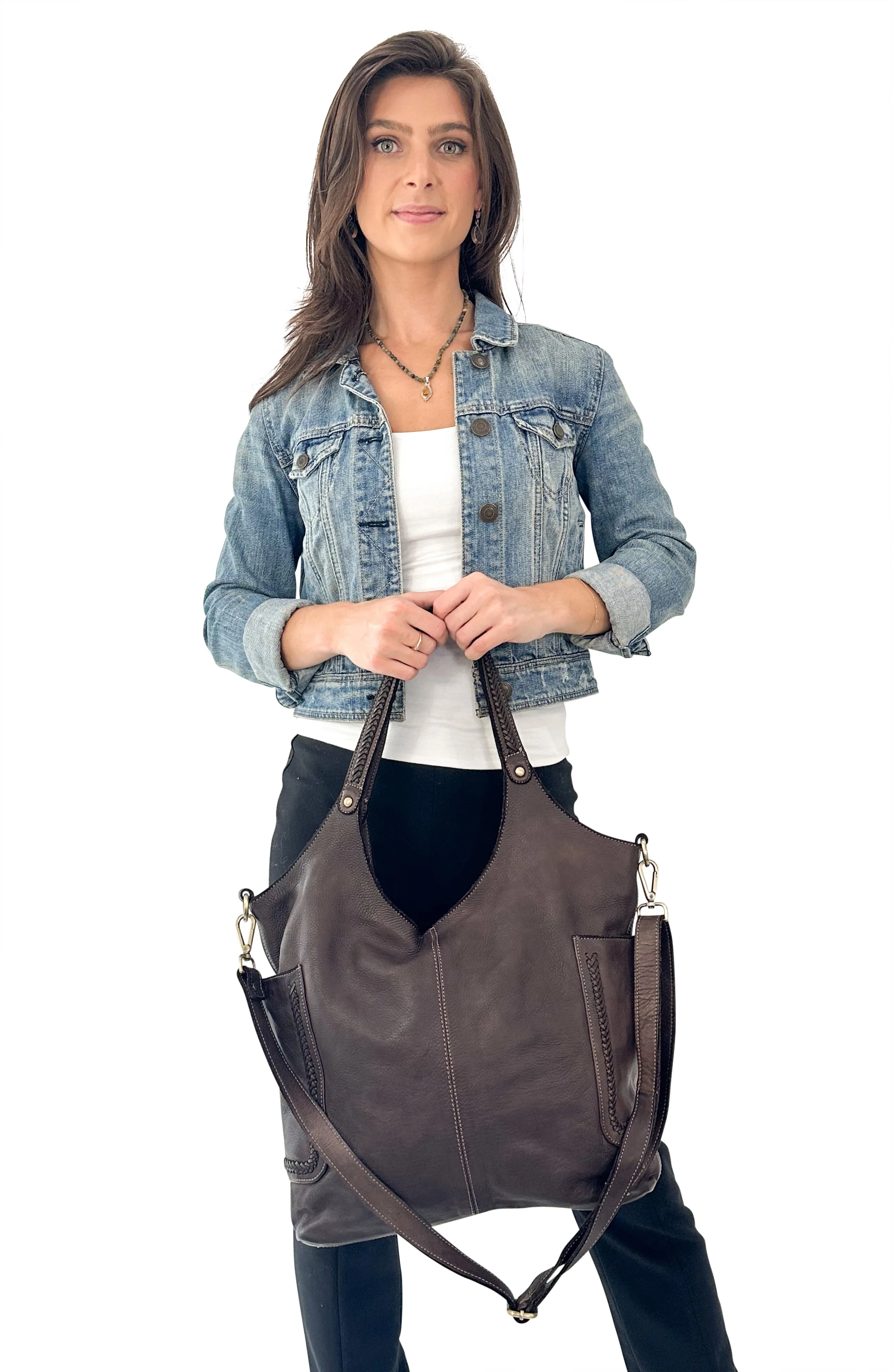 Julia Slouchy Tote in Chocolate
