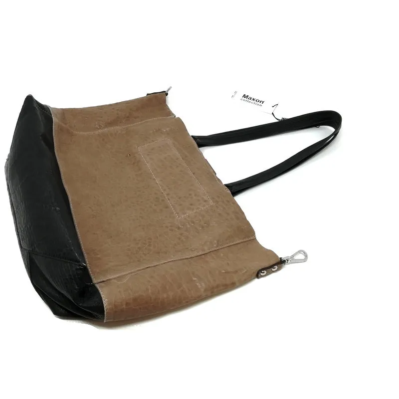 Maxon Collections Italian Nappa Texas Tote // Black