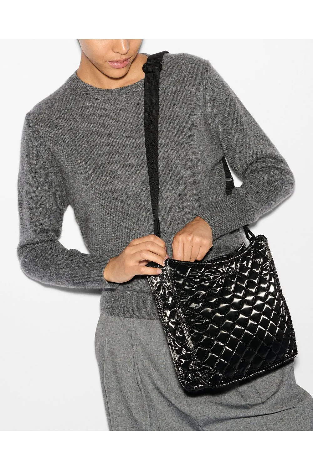 MZ Wallace Box Metro Crossbody 1532X2137 | Black Liquid