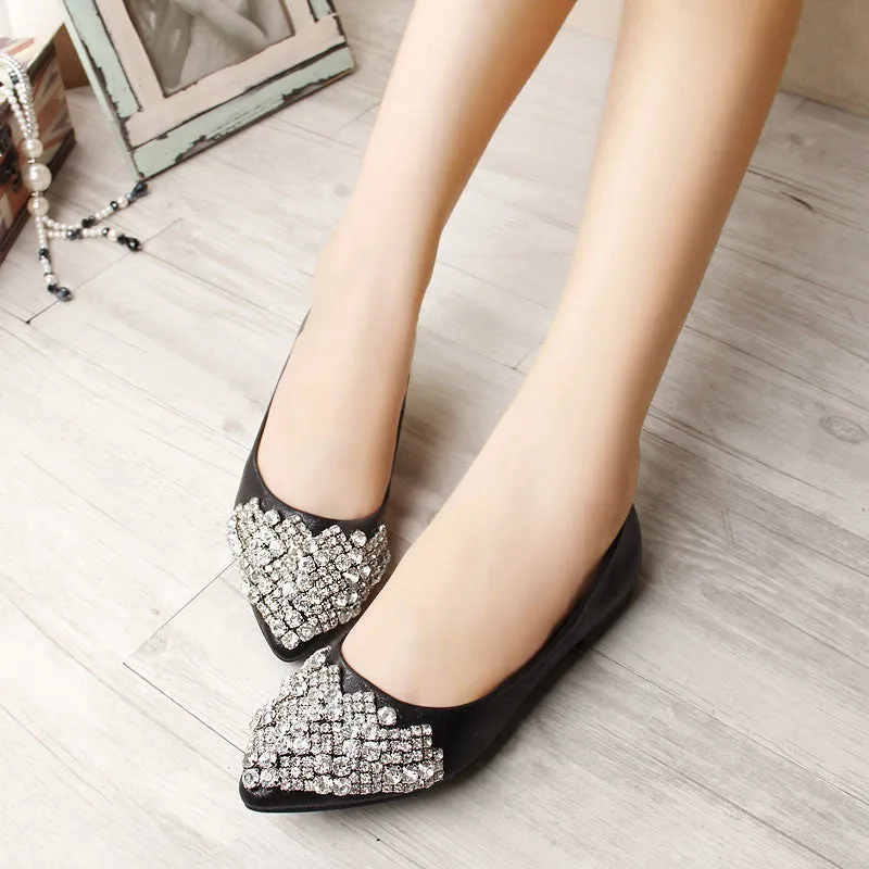 NEW 2017 Flats Shoes Women For Casual Crystal Boat