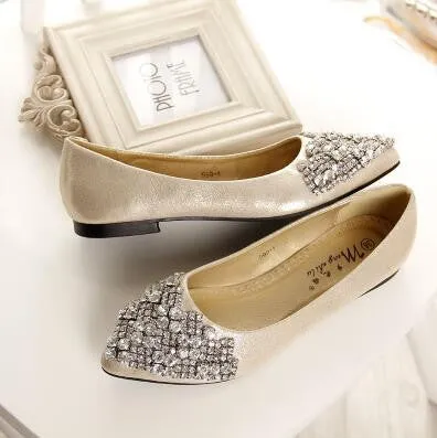 NEW 2017 Flats Shoes Women For Casual Crystal Boat