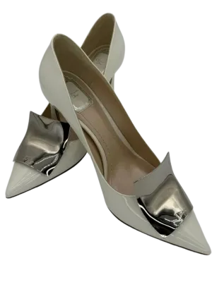 *NEW* Christian Dior White Patent Leather "Instinct" Pointed Toe Pumps
