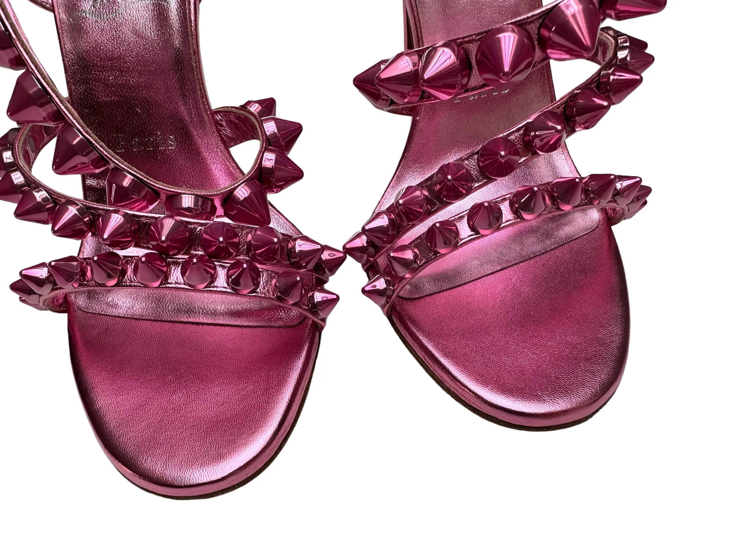 Pink Patent Heels w/Spikes - 7.5