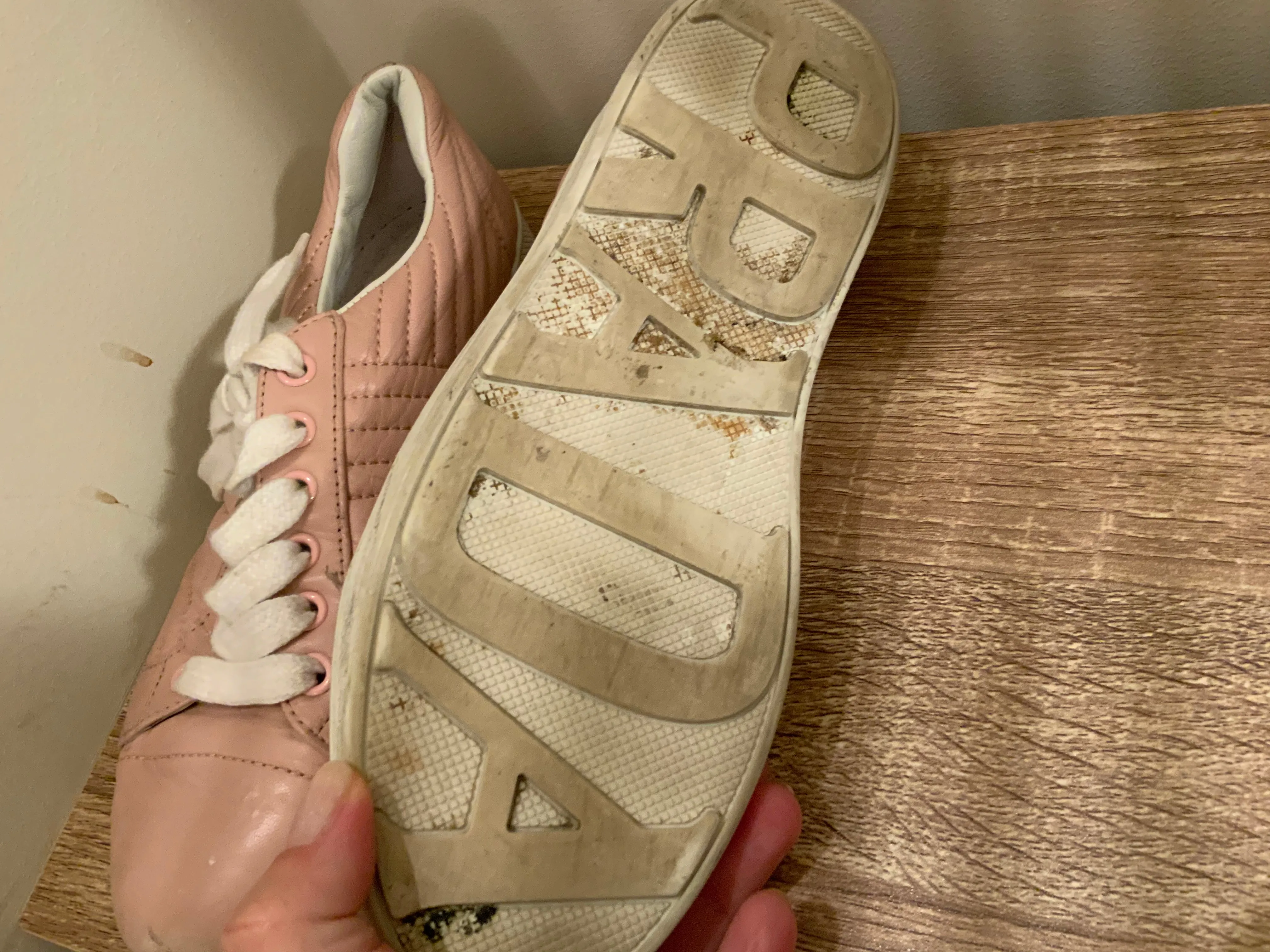 PRADA Leather Pink Round-Toe Sneakers Trainers 36 UK 3 US 6 ladies