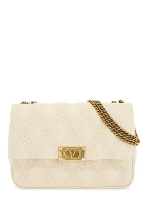 quilted shoulder bag butter white with golden chain 6W2B0R06XCA BUTTER WHITE