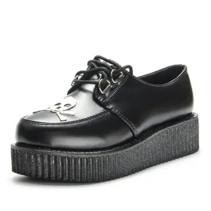 Skull Leather PU autumn Creepers shoes plus size 35-41 women Shoes