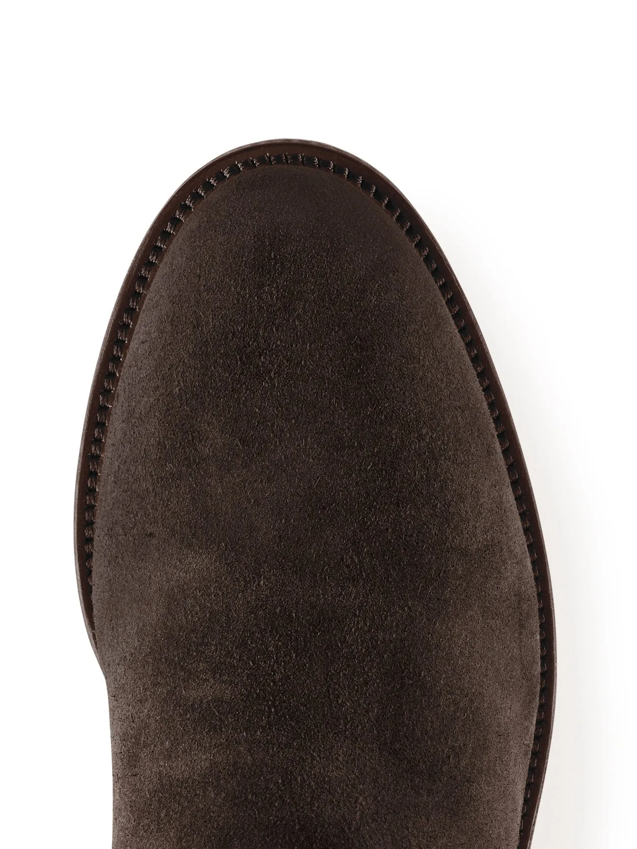 The Regina Women's Tall Heeled Boot - Chocolate Suede, Narrow Calf