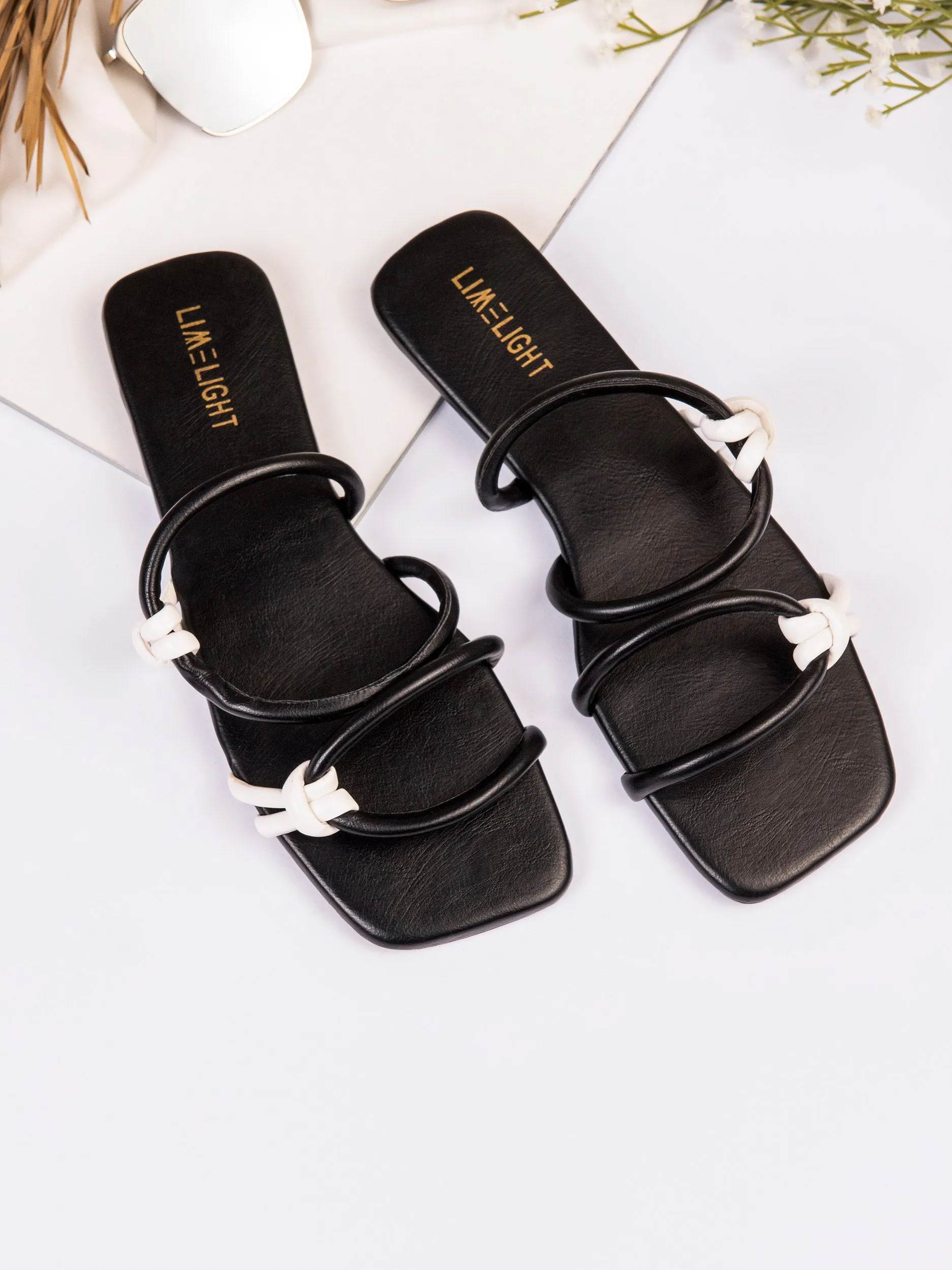 Two-Tone Strap Flats