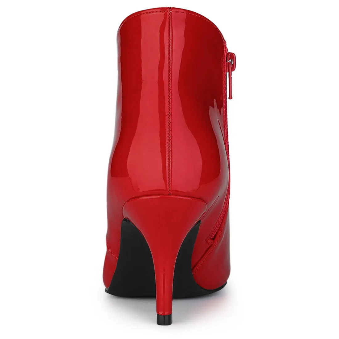 V Shape Pointed Toe Stiletto Heel Ankle Boots