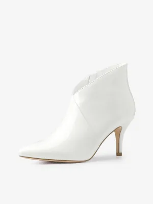 V Shape Pointed Toe Stiletto Heel Ankle Boots
