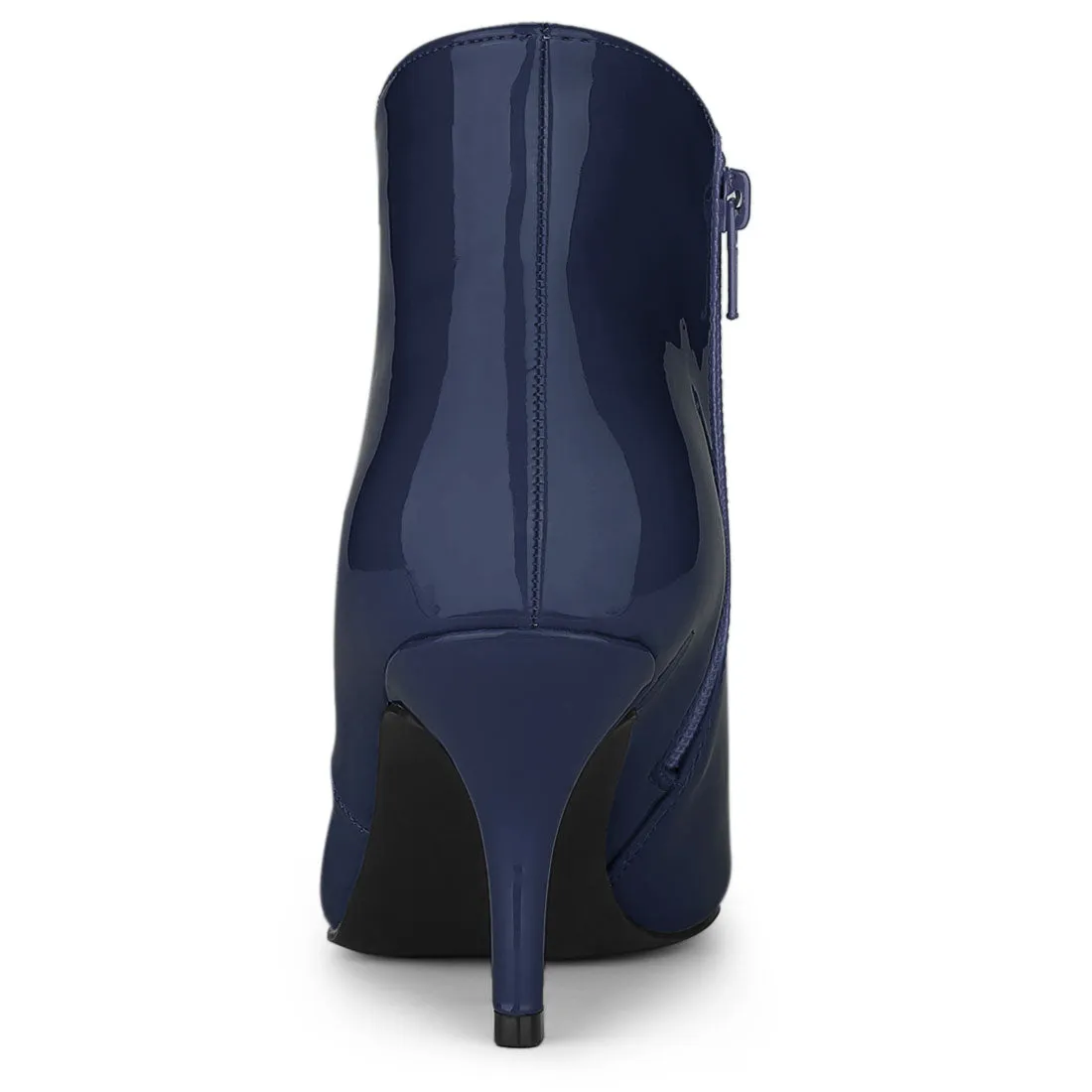 V Shape Pointed Toe Stiletto Heel Ankle Boots