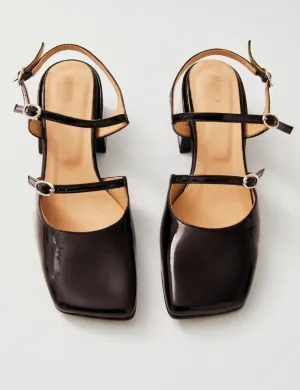 Withnee Onix Brown Leather Pumps