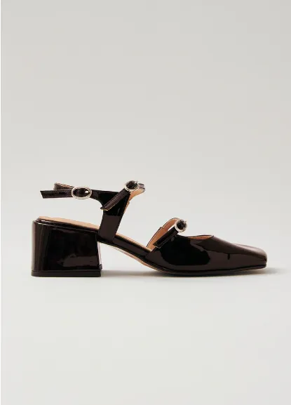 Withnee Onix Brown Leather Pumps